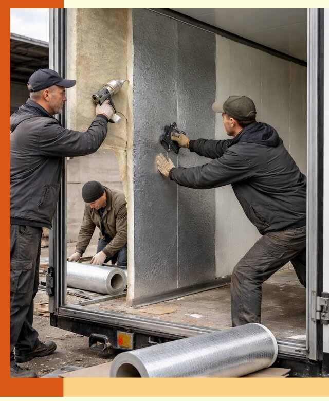 Утепление холодильного кузова в Урюпинске — монтаж и теплоизоляция