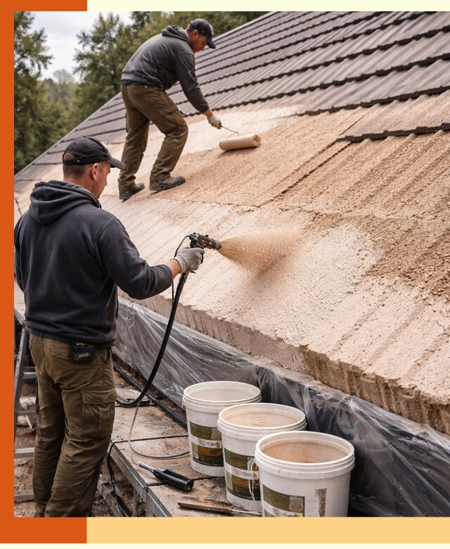 Утепление кровли жидкой пробкой в Урюпинске для домов и зданий